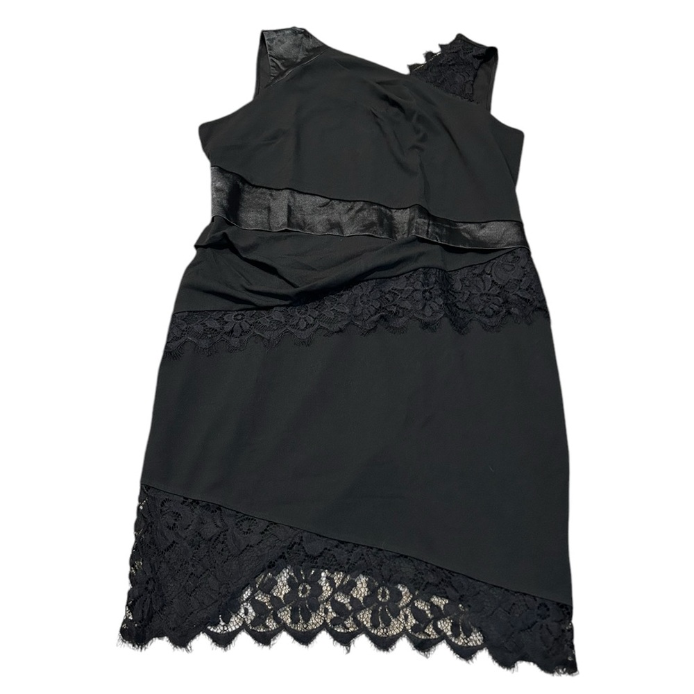 VENUS lace trimmed black dress